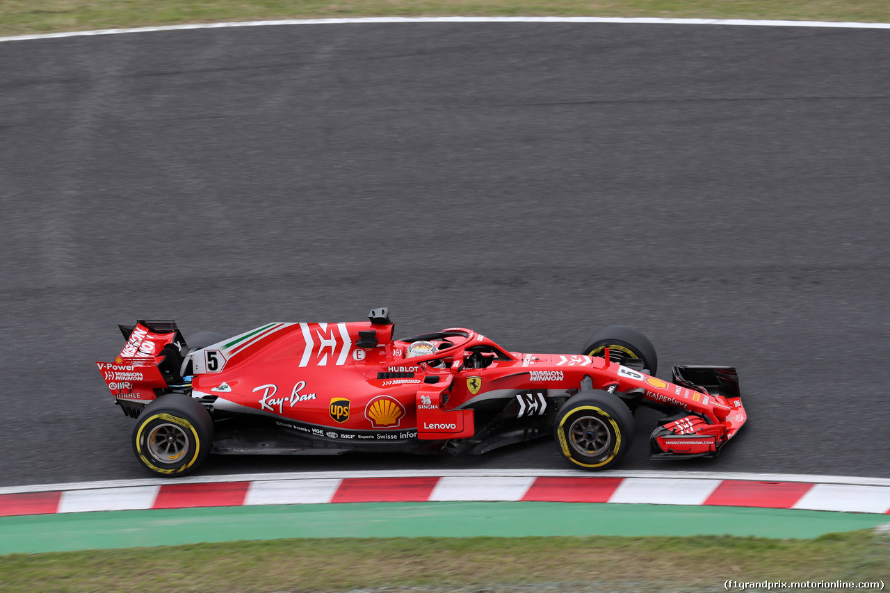 GP GIAPPONE, 05.10.2018 - Prove Libere 2, Sebastian Vettel (GER) Ferrari SF71H