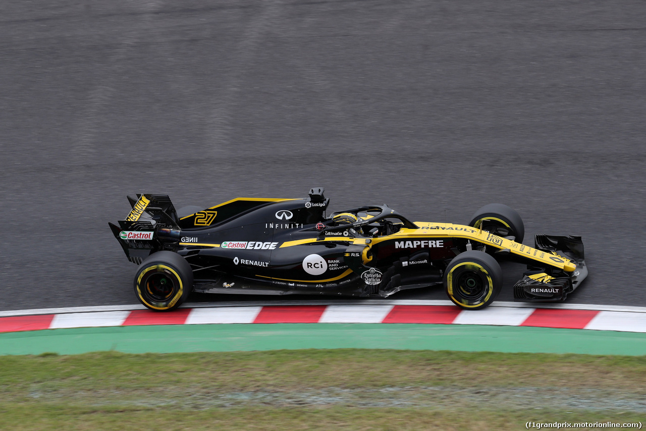 GP GIAPPONE, 05.10.2018 - Prove Libere 2, Nico Hulkenberg (GER) Renault Sport F1 Team RS18