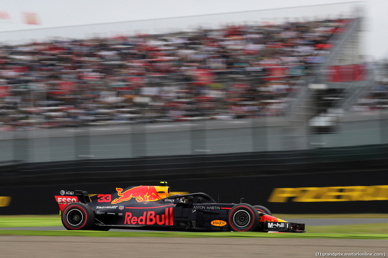 GP GIAPPONE, 05.10.2018 - Prove Libere 2, Max Verstappen (NED) Red Bull Racing RB14