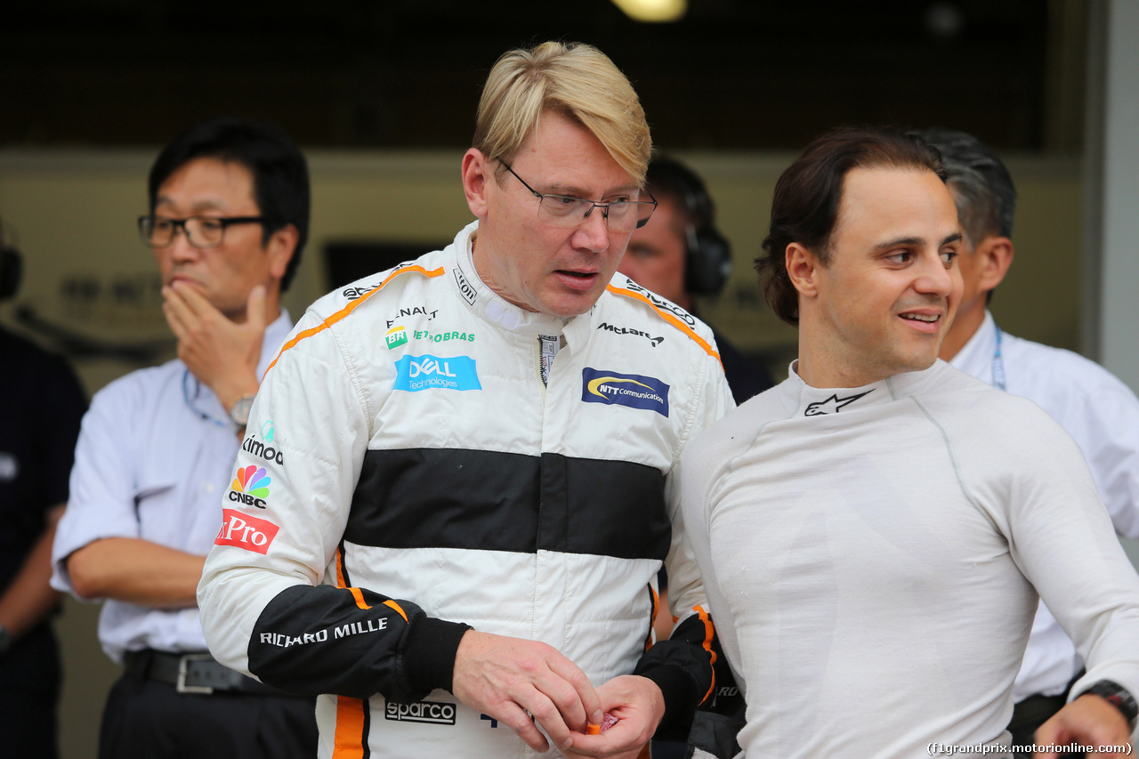 GP GIAPPONE, 05.10.2018 - Mika Hakkinen (FIN), ex F1 driver e Felipe Massa (BRA)