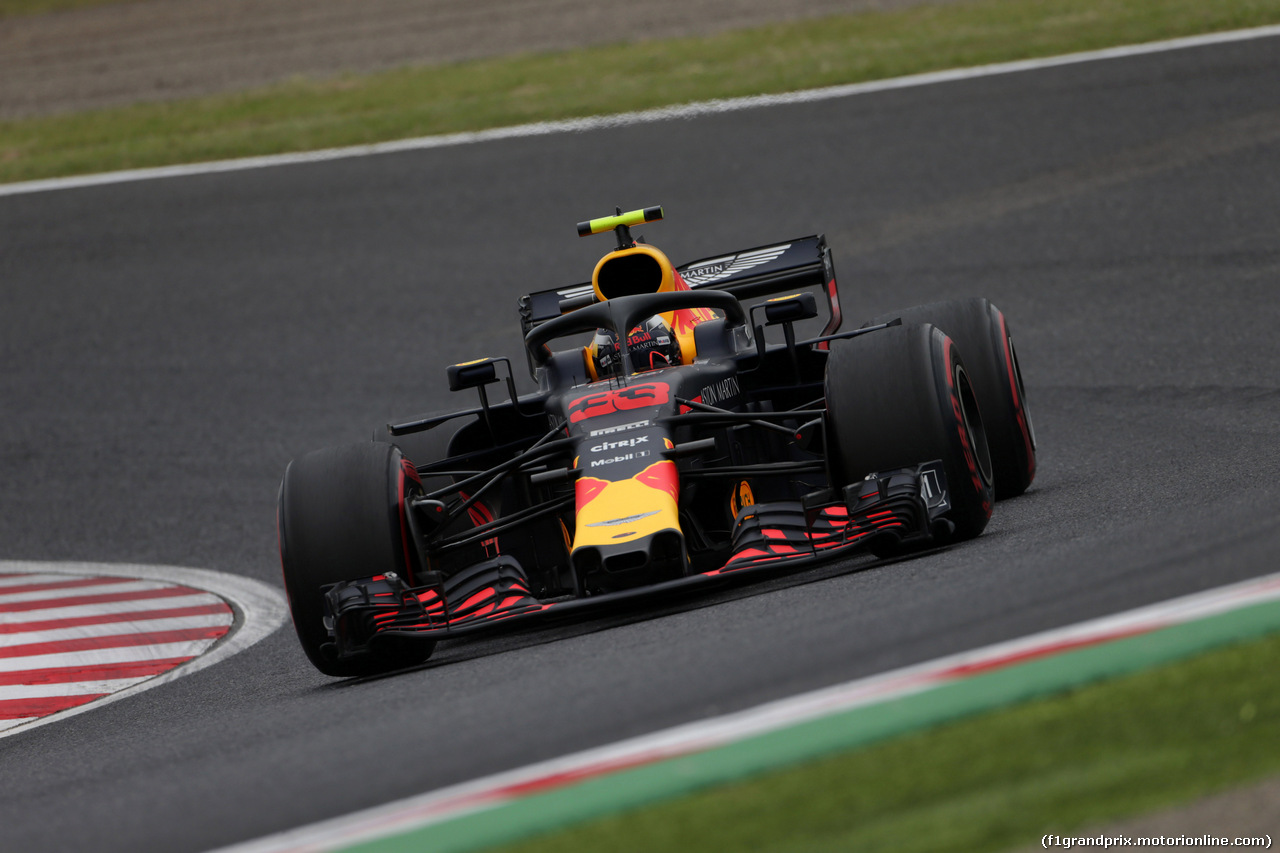 GP GIAPPONE, 05.10.2018 - Prove Libere 2, Max Verstappen (NED) Red Bull Racing RB14