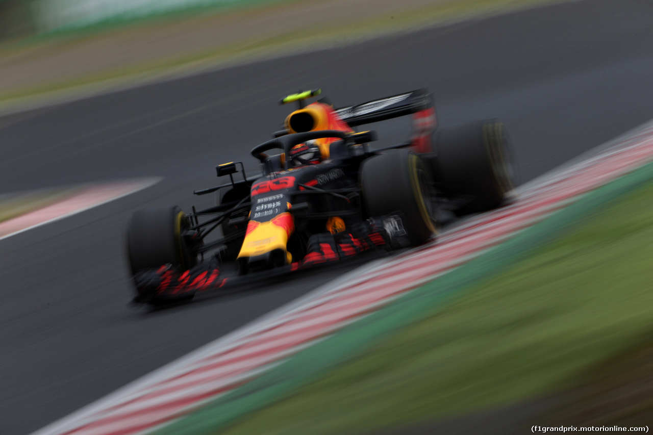 GP GIAPPONE, 05.10.2018 - Prove Libere 2, Max Verstappen (NED) Red Bull Racing RB14