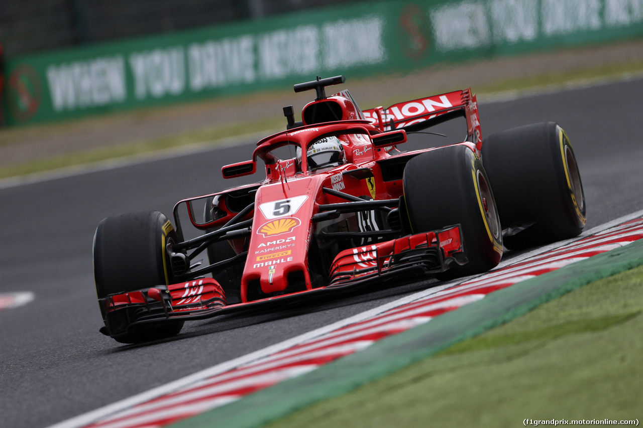 GP GIAPPONE, 05.10.2018 - Prove Libere 2, Sebastian Vettel (GER) Ferrari SF71H