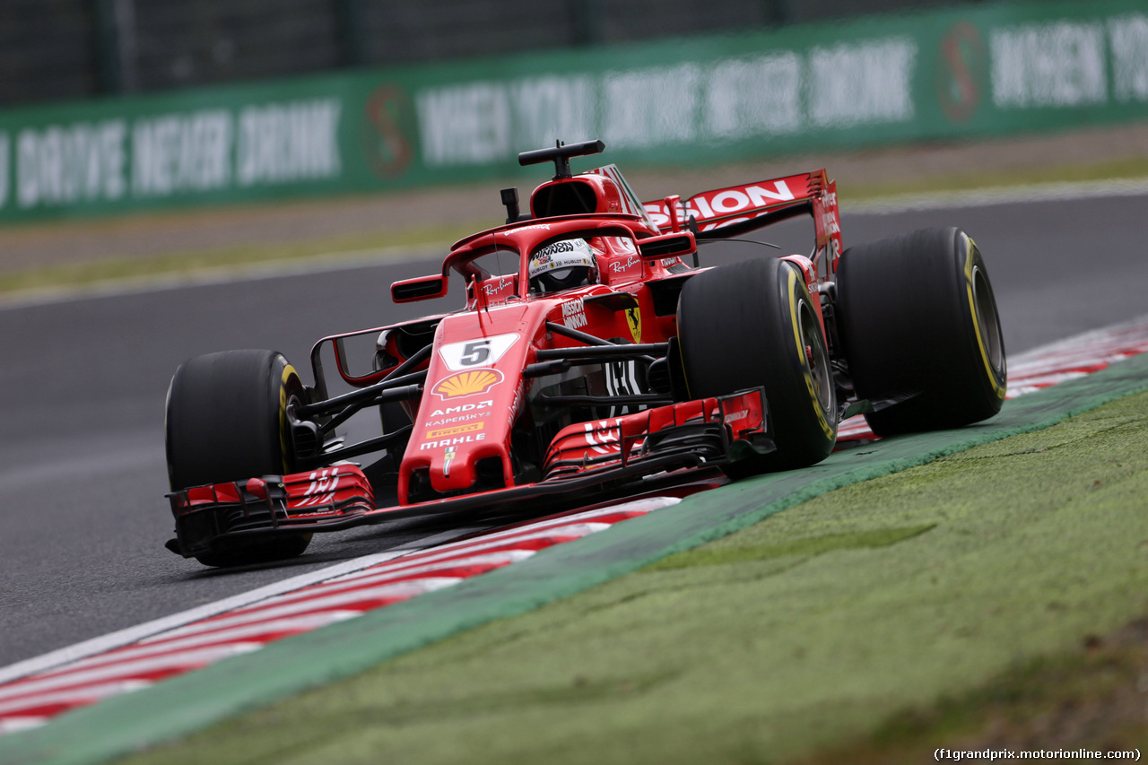 GP GIAPPONE, 05.10.2018 - Prove Libere 2, Sebastian Vettel (GER) Ferrari SF71H