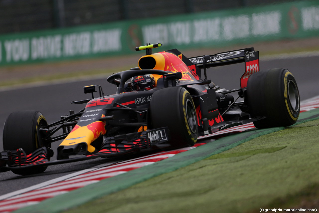 GP GIAPPONE, 05.10.2018 - Prove Libere 2, Max Verstappen (NED) Red Bull Racing RB14