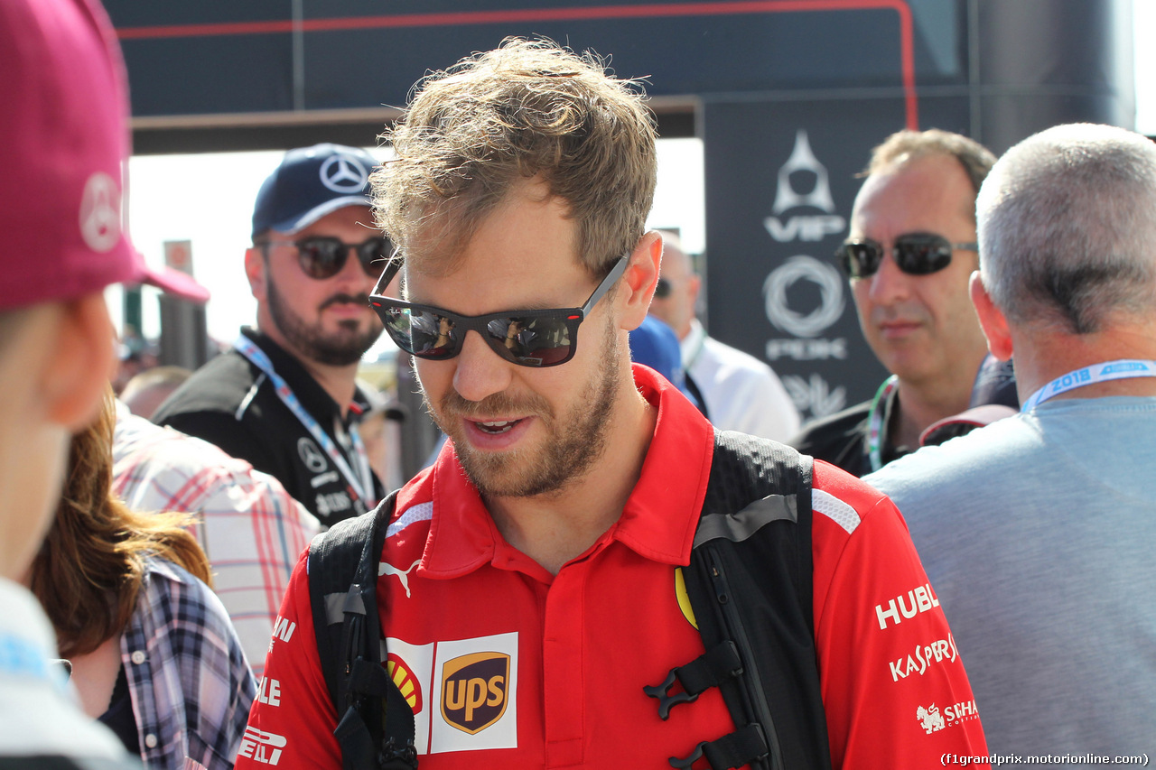 GP GRAN BRETAGNA, 08.07.2018- Sebastian Vettel (GER) Ferrari SF71H