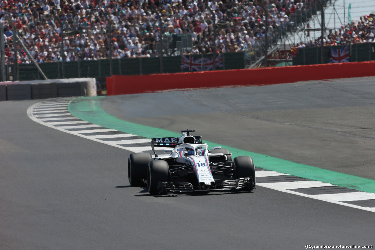 GP GRAN BRETAGNA, 08.07.2018- Gara, Lance Stroll (CDN) Williams FW41