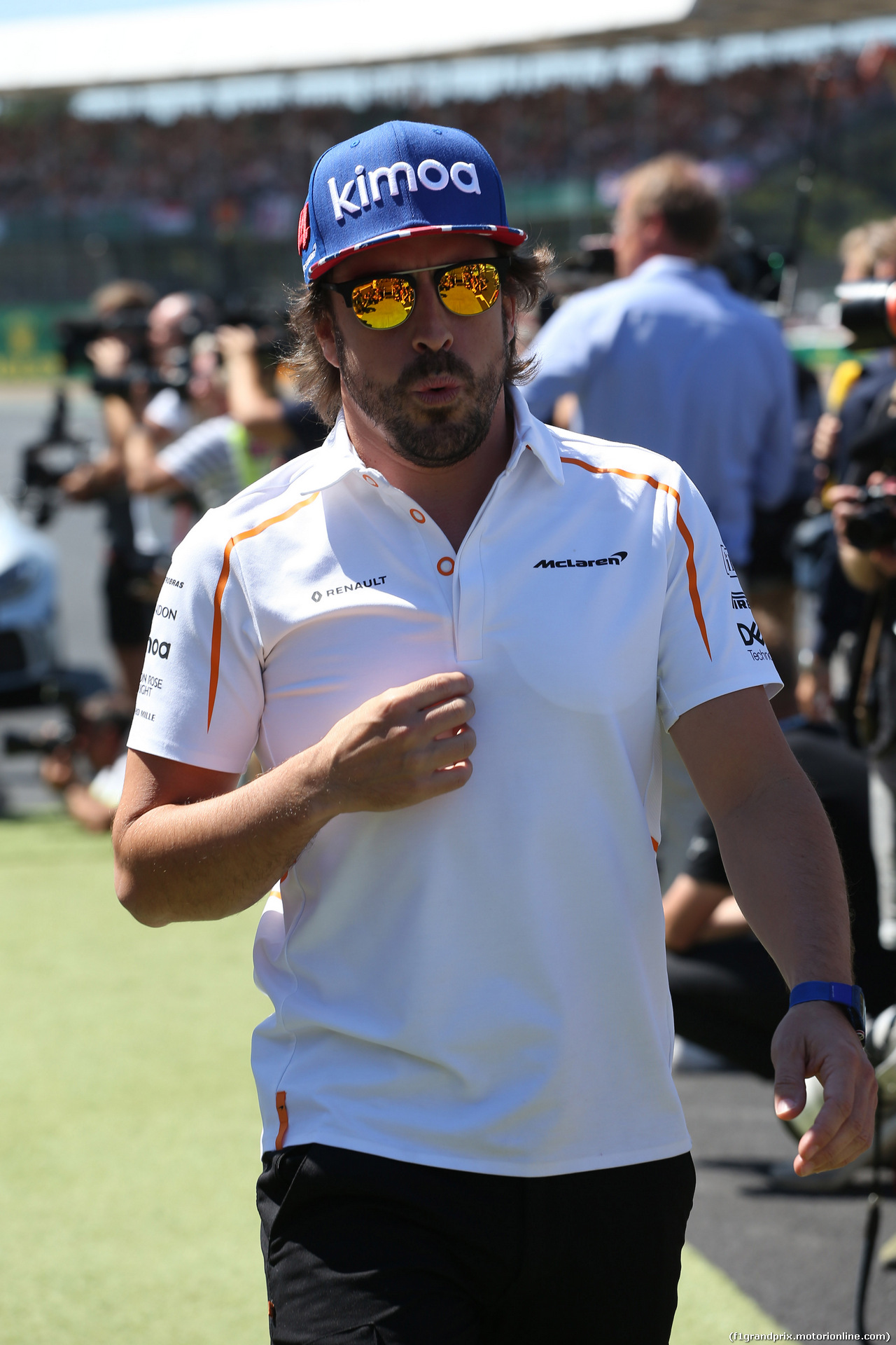GP GRAN BRETAGNA, 08.07.2018- driver parade, Fernando Alonso (ESP) McLaren Renault MCL33