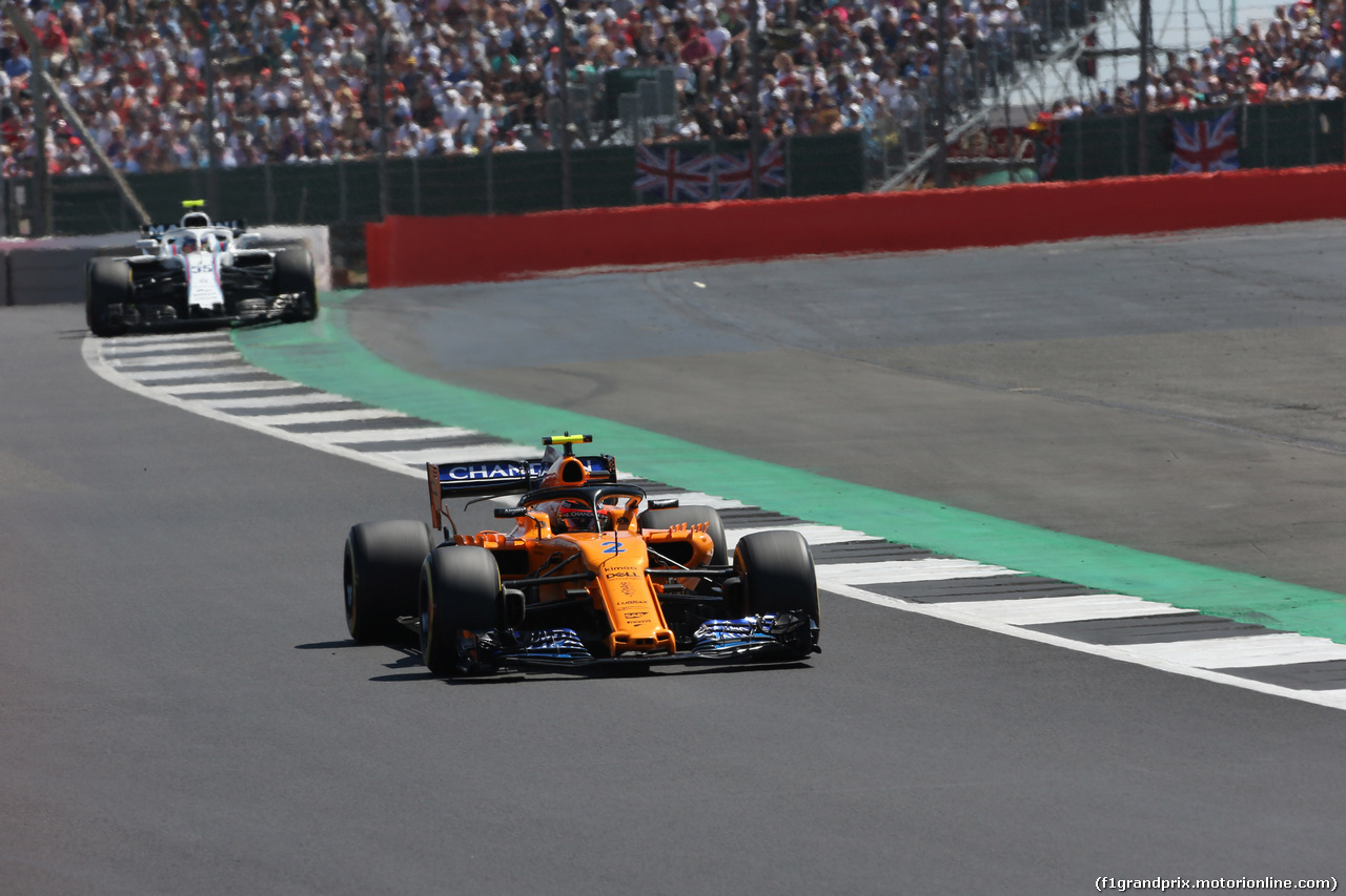 GP GRAN BRETAGNA, 08.07.2018- Gara, Stoffel Vandoorne (BEL) McLaren MCL33