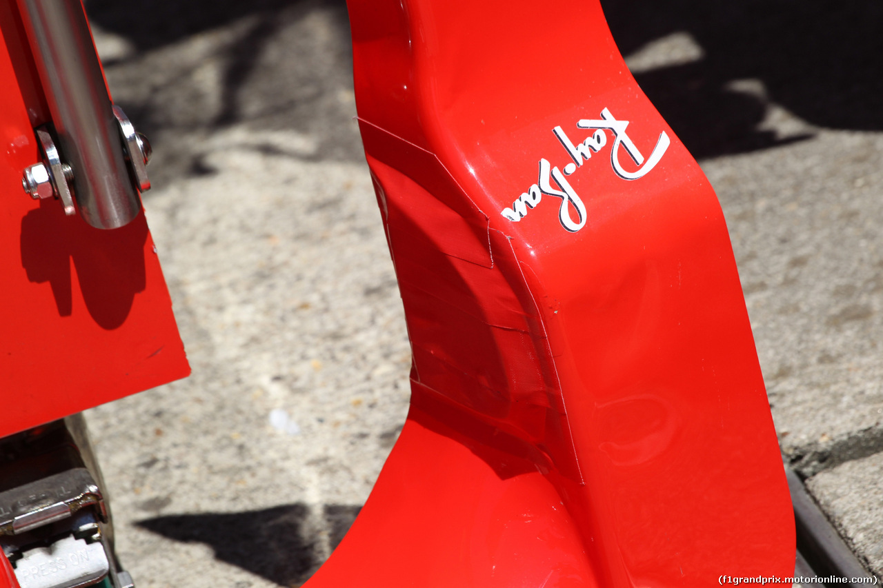 GP GRAN BRETAGNA, 08.07.2018- Gara, Detail of Sebastian Vettel (GER) Ferrari SF71H  headrest modified for his neck problems