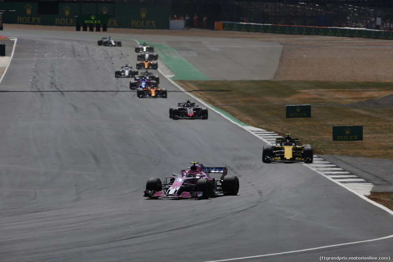 GP GRAN BRETAGNA, 08.07.2018- Gara, Esteban Ocon (FRA) Sahara Force India F1 VJM11