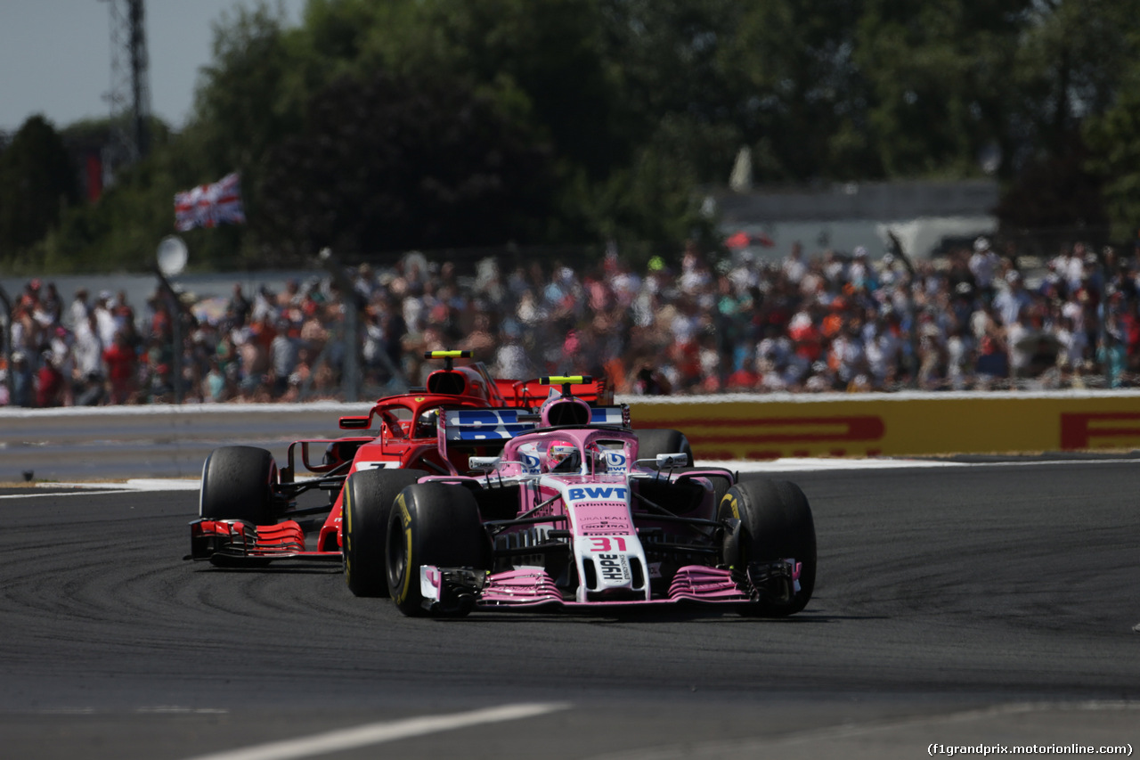 GP GRAN BRETAGNA, 08.07.2018- Gara, Esteban Ocon (FRA) Sahara Force India F1 VJM11