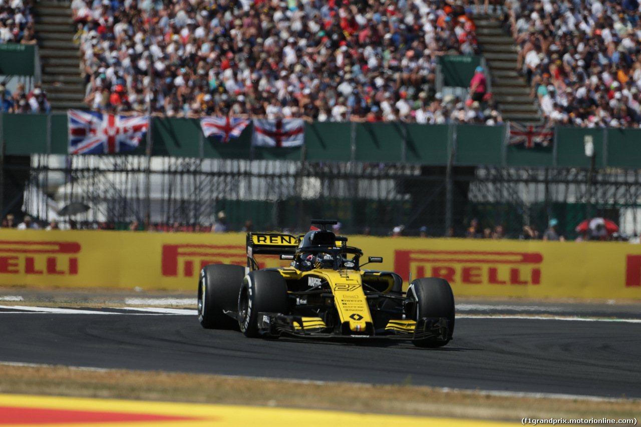 GP GRAN BRETAGNA, 08.07.2018- Gara, Nico Hulkenberg (GER) Renault Sport F1 Team RS18