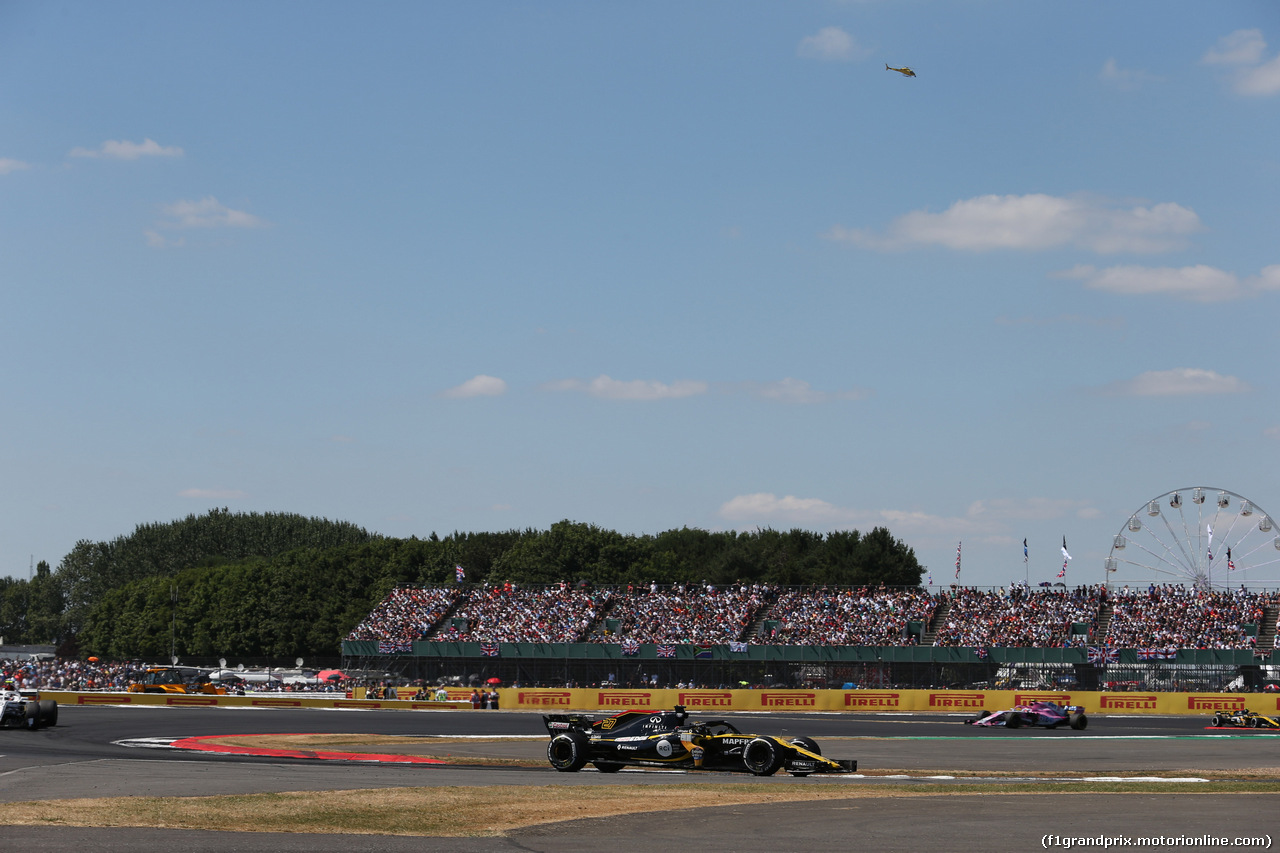 GP GRAN BRETAGNA, 08.07.2018- Gara, Nico Hulkenberg (GER) Renault Sport F1 Team RS18