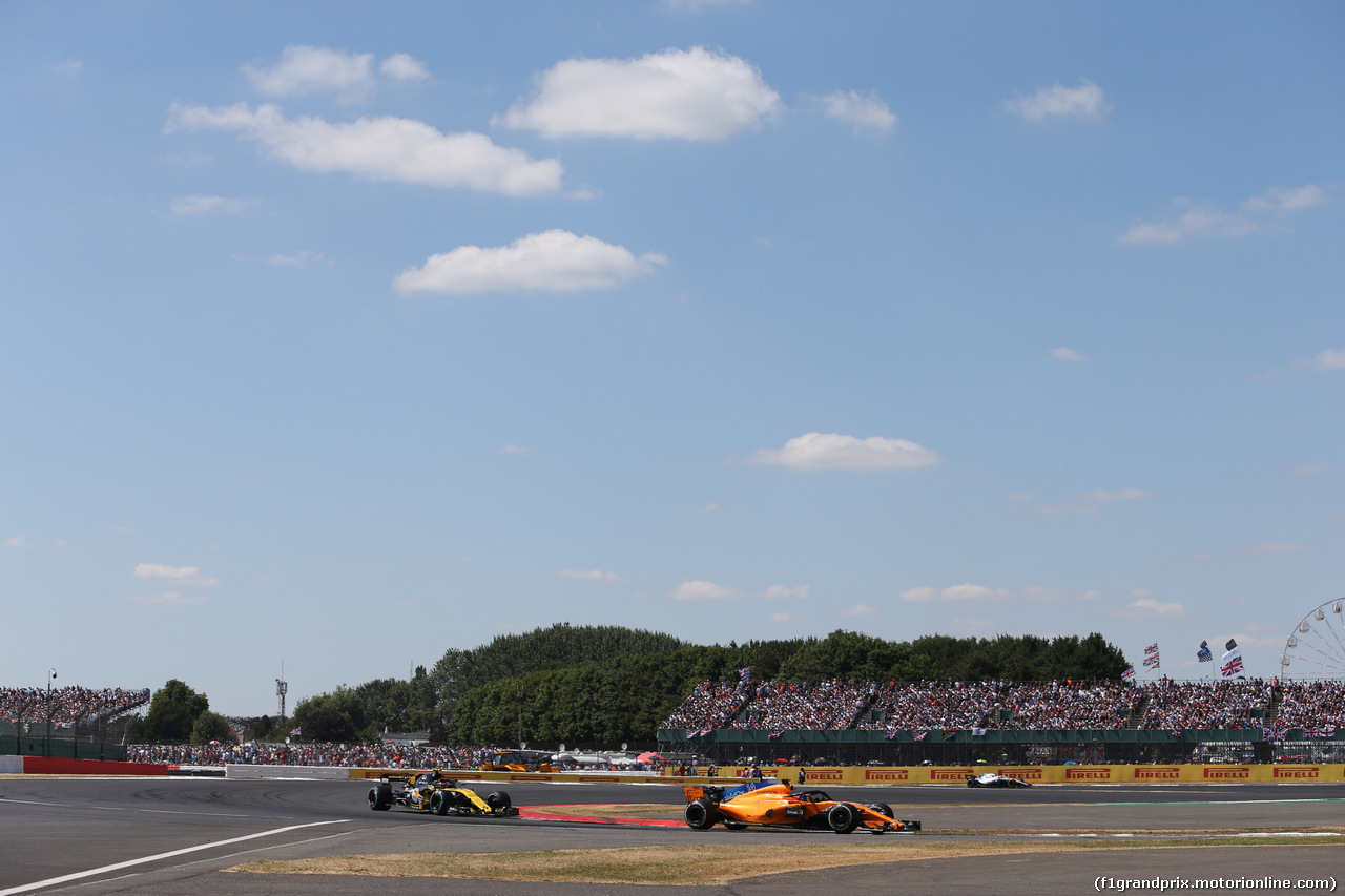 GP GRAN BRETAGNA, 08.07.2018- Gara, Fernando Alonso (ESP) McLaren Renault MCL33