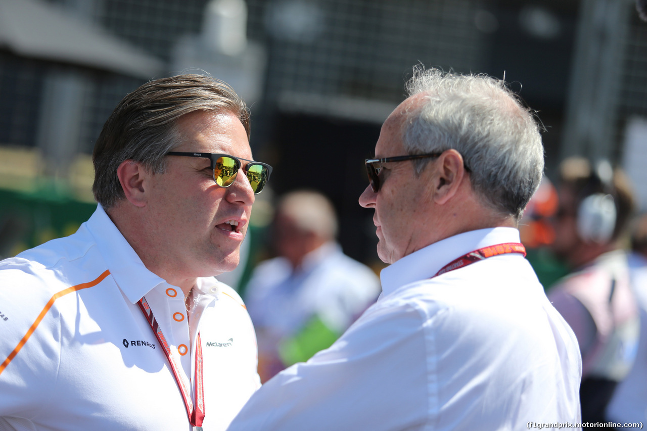 GP GRAN BRETAGNA, 08.07.2018- partenzaing grid, Zak Brown (USA) McLaren Executive Director
