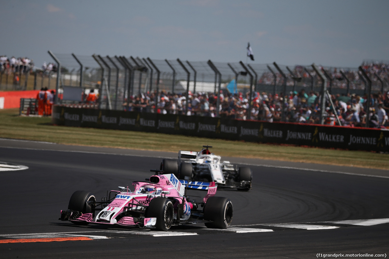 GP GRAN BRETAGNA, 08.07.2018- Gara, Sergio Perez (MEX) Sahara Force India F1 VJM11