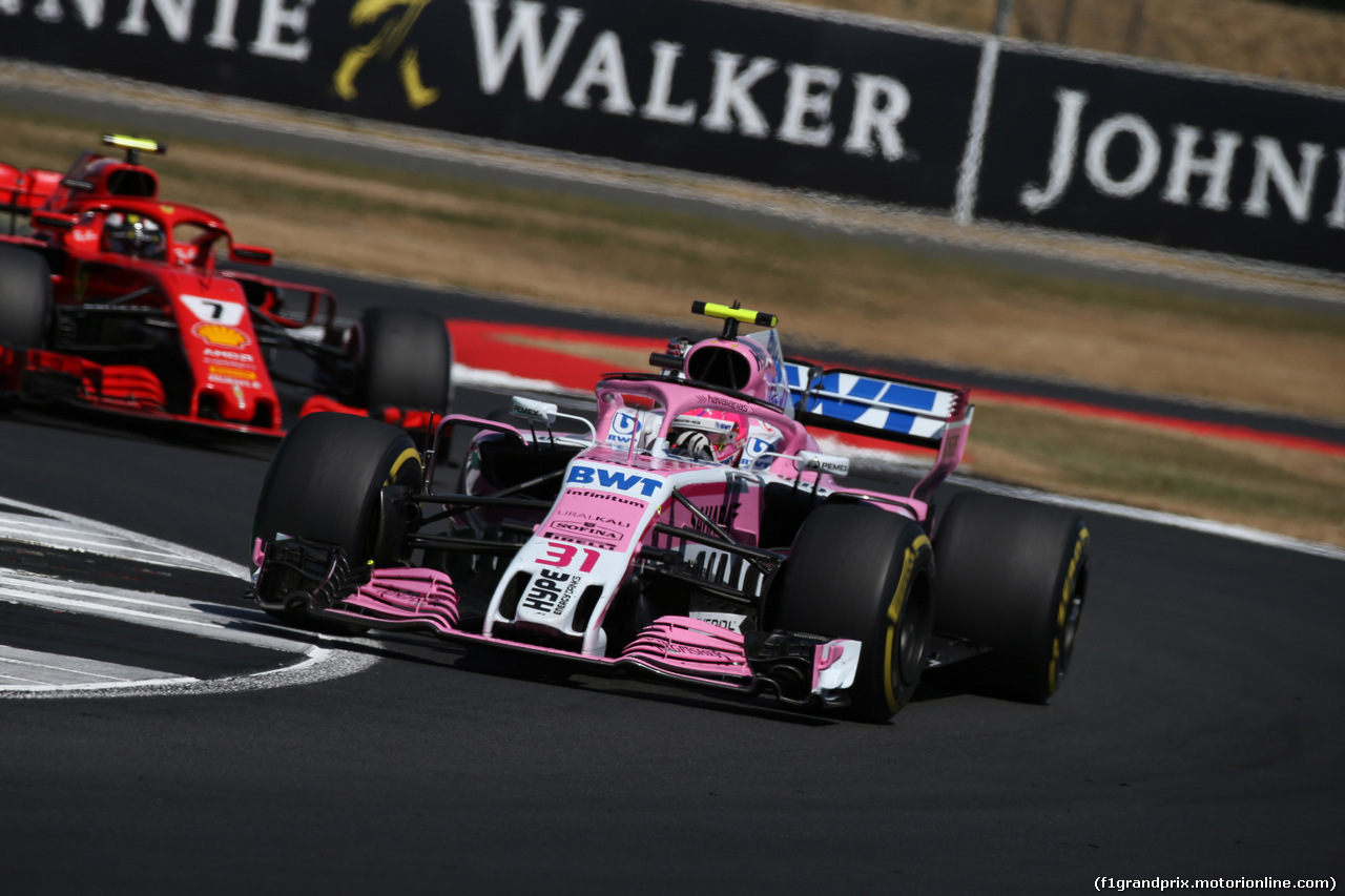 GP GRAN BRETAGNA, 08.07.2018- Gara, Esteban Ocon (FRA) Sahara Force India F1 VJM11