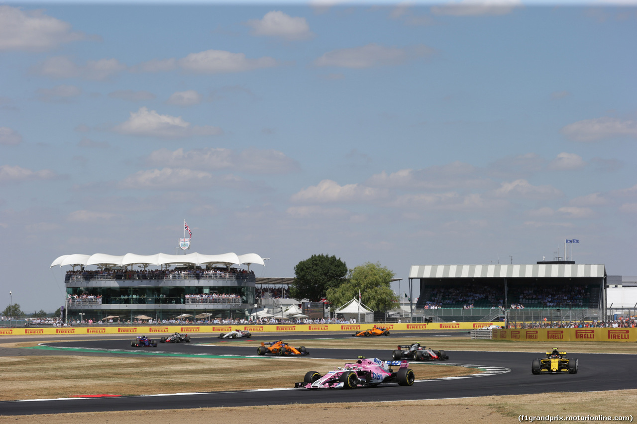 GP GRAN BRETAGNA, 08.07.2018- Gara, Esteban Ocon (FRA) Sahara Force India F1 VJM11