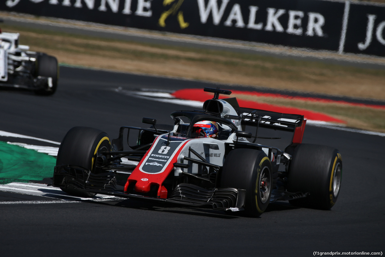 GP GRAN BRETAGNA, 08.07.2018- Gara, Romain Grosjean (FRA) Haas F1 Team VF-18