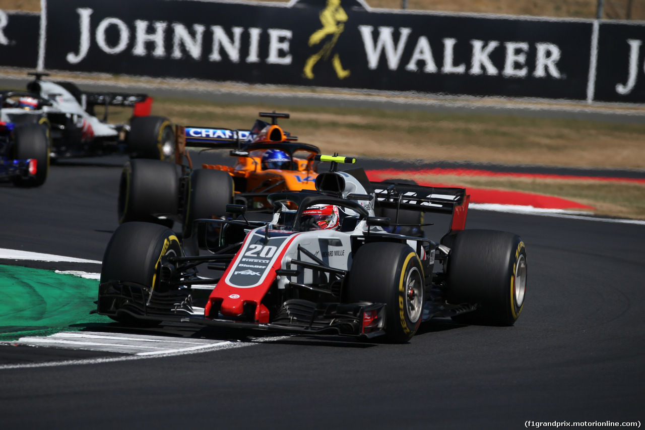 GP GRAN BRETAGNA, 08.07.2018- Gara, Kevin Magnussen (DEN) Haas F1 Team VF-18