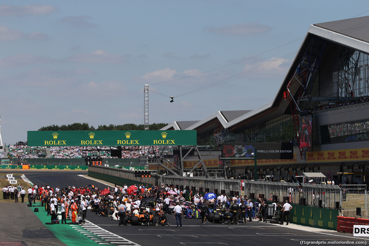 GP GRAN BRETAGNA, 08.07.2018- partenzaing grid