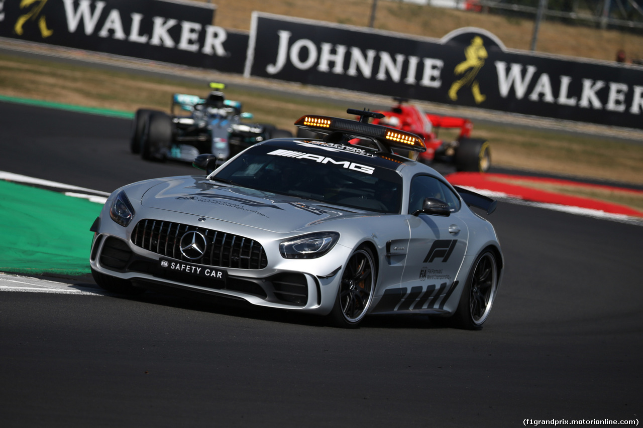 GP GRAN BRETAGNA, 08.07.2018- Gara, The safety car davanti a the group