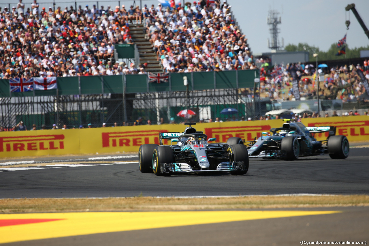 GP GRAN BRETAGNA, 08.07.2018- Gara, Lewis Hamilton (GBR) Mercedes AMG F1 W09