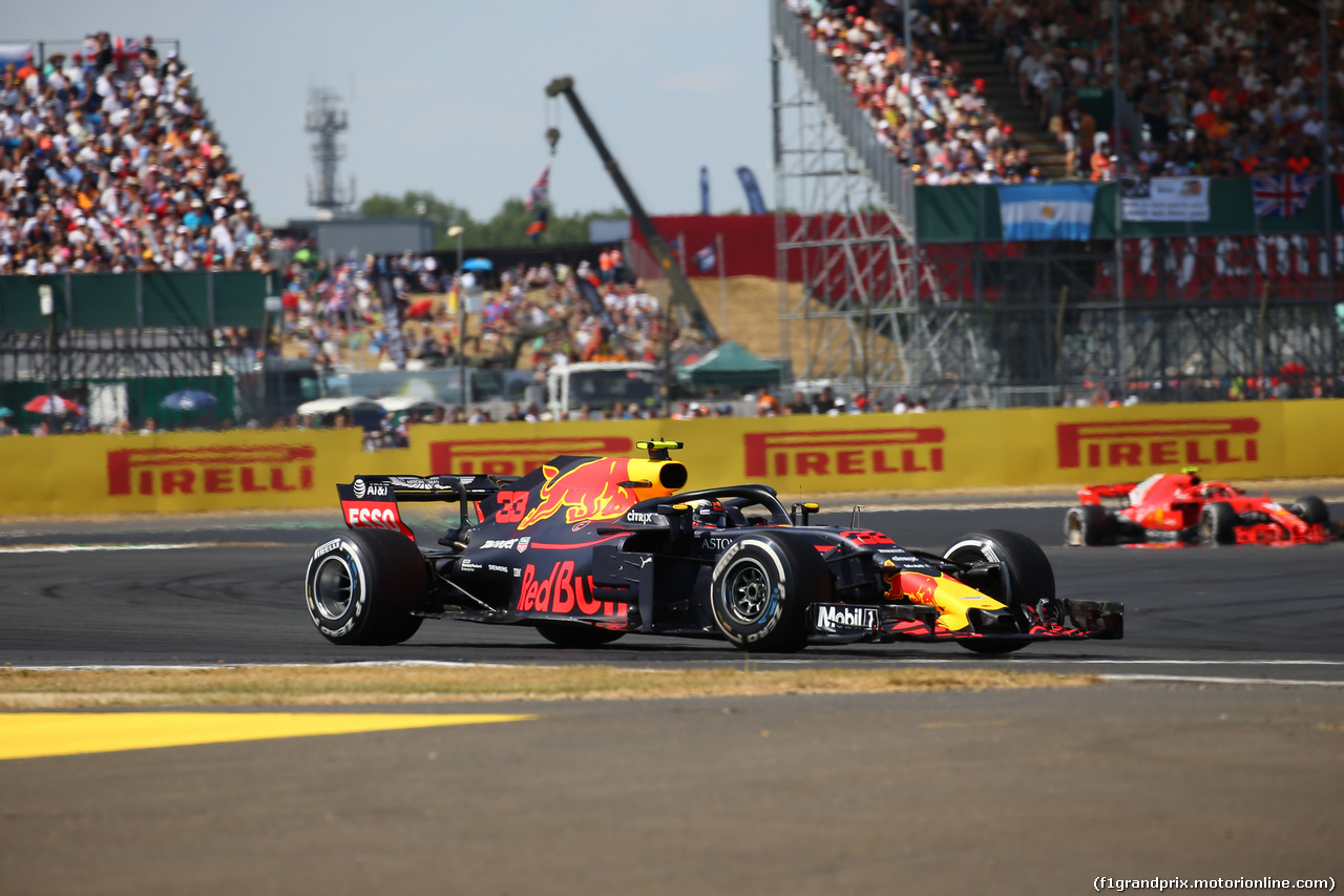 GP GRAN BRETAGNA, 08.07.2018- Gara, Max Verstappen (NED) Red Bull Racing RB14