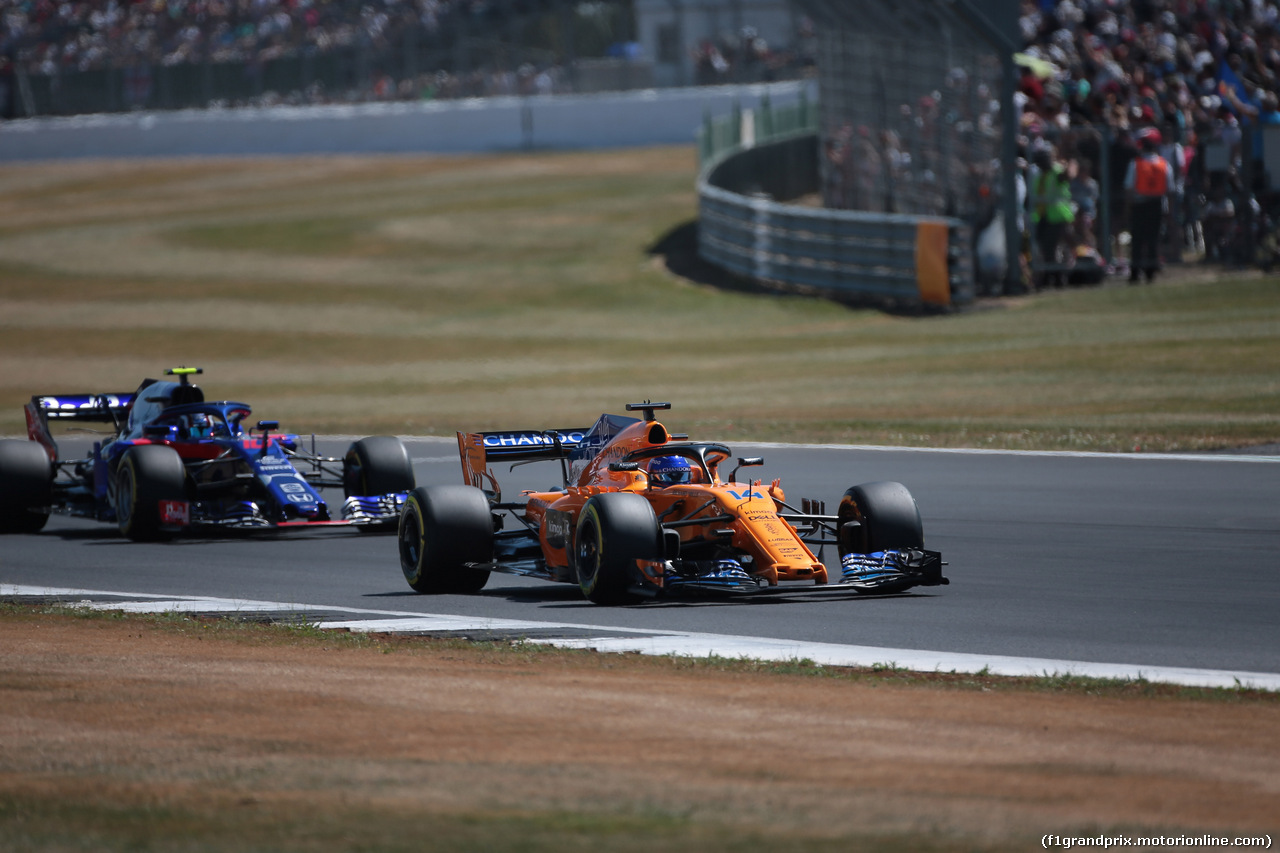 GP GRAN BRETAGNA, 08.07.2018- Gara, Fernando Alonso (ESP) McLaren Renault MCL33