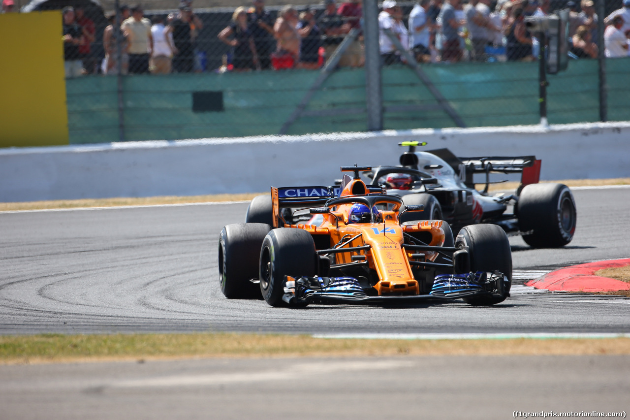 GP GRAN BRETAGNA, 08.07.2018- Gara, Fernando Alonso (ESP) McLaren Renault MCL33