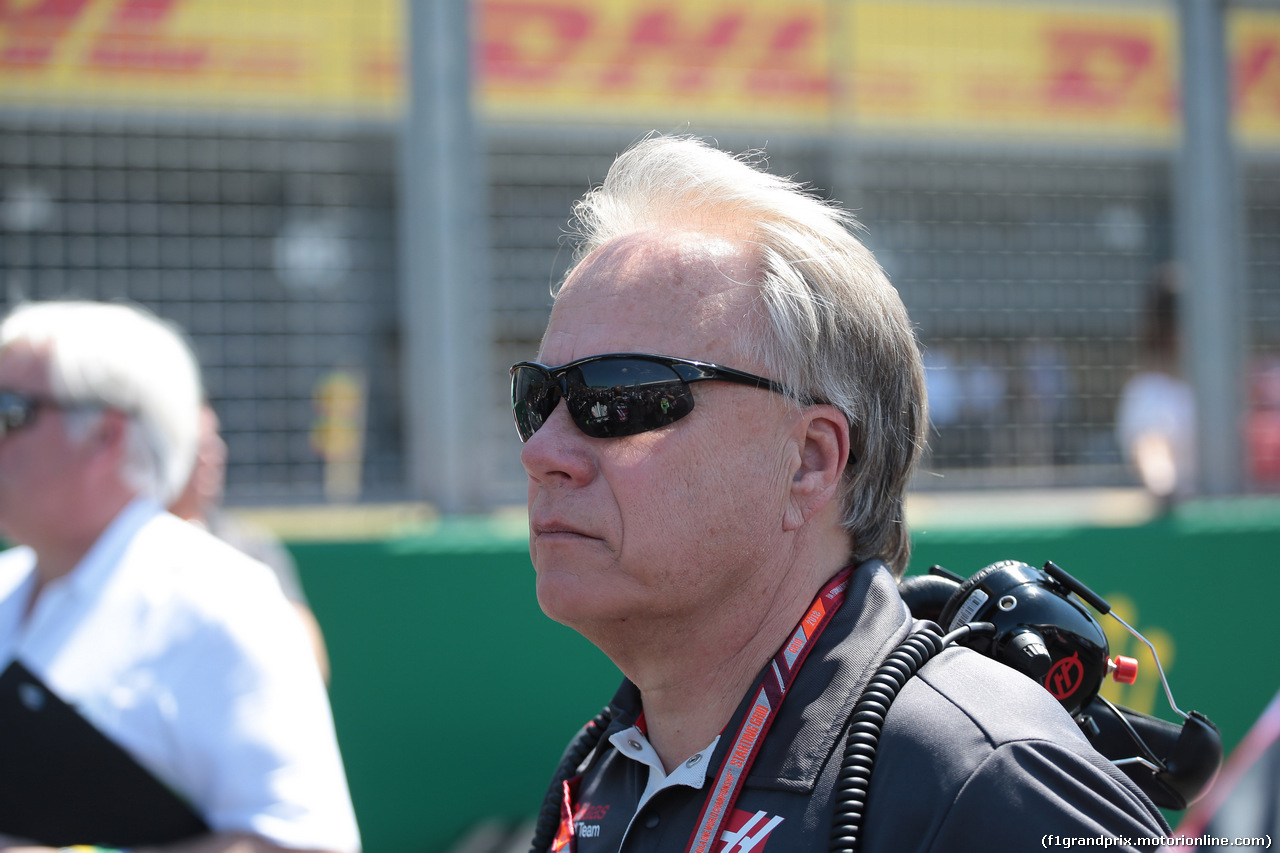 GP GRAN BRETAGNA, 08.07.2018- partenzaing grid, Gene Haas (USA) Owner Haas F1 Team