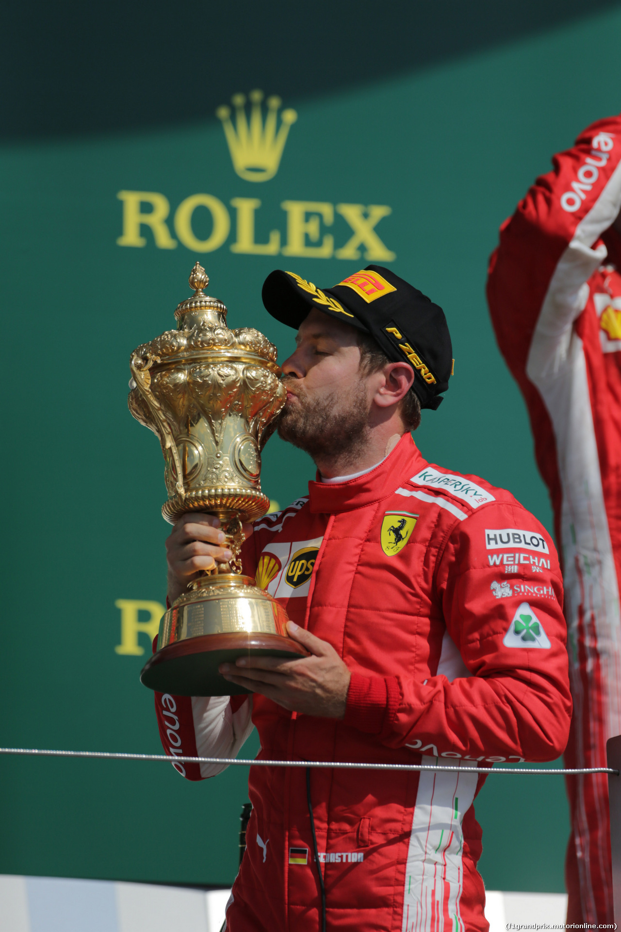 GP GRAN BRETAGNA, 08.07.2018- Podium, winner Sebastian Vettel (GER) Ferrari SF71H