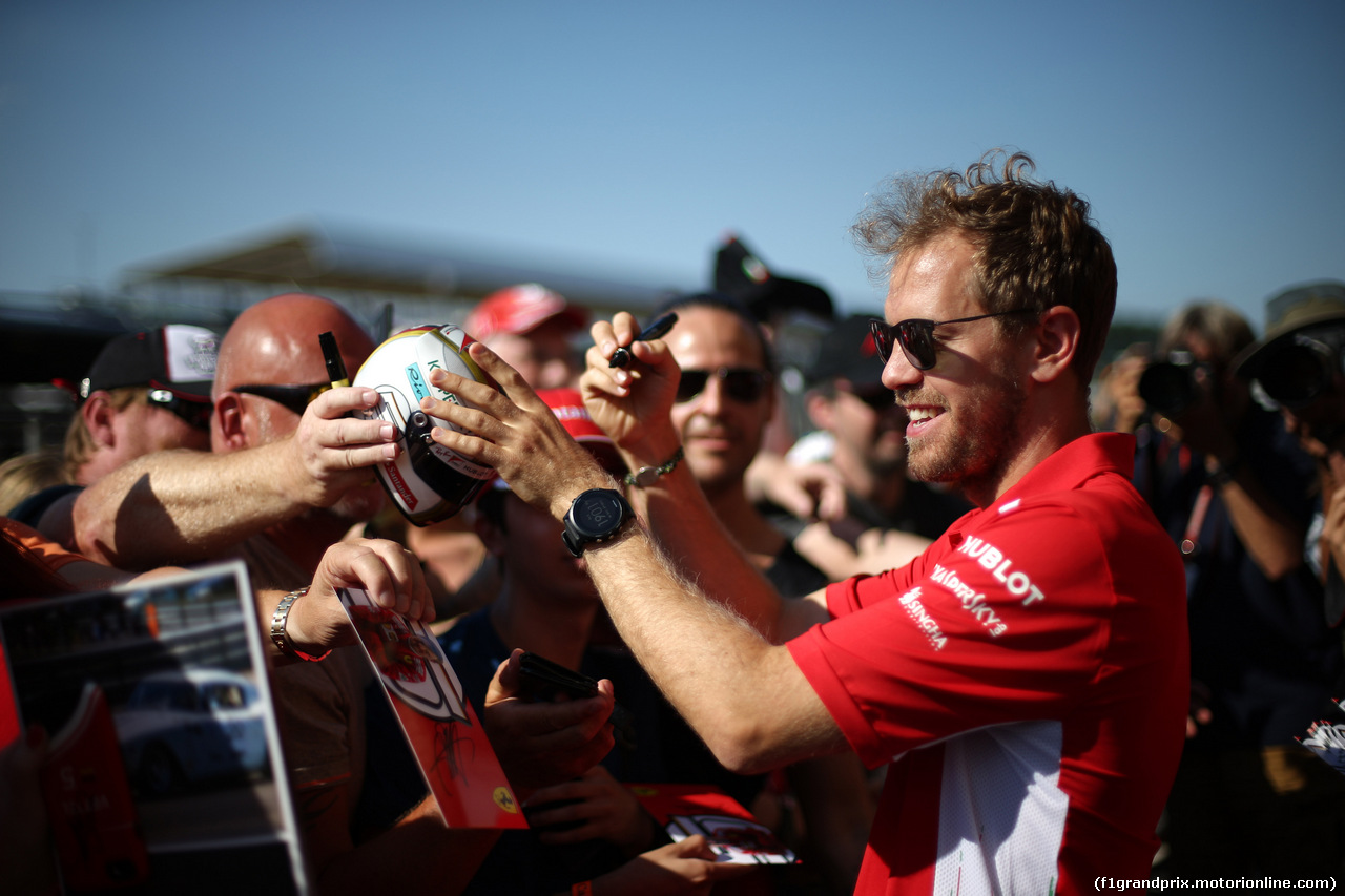 GP GRAN BRETAGNA, 05.07.2018- Autograph Session, Sebastian Vettel (GER) Ferrari SF71H