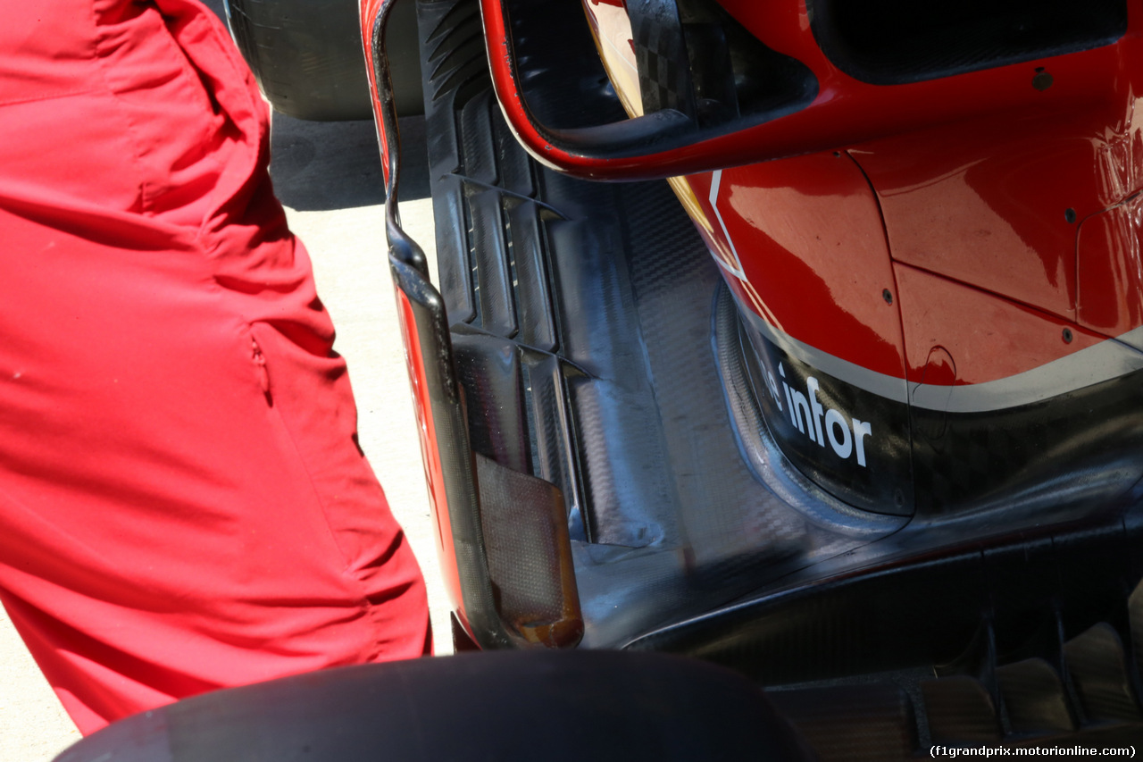 GP GRAN BRETAGNA, 05.07.2018- Ferrari SF71H flat bottom floor detail
