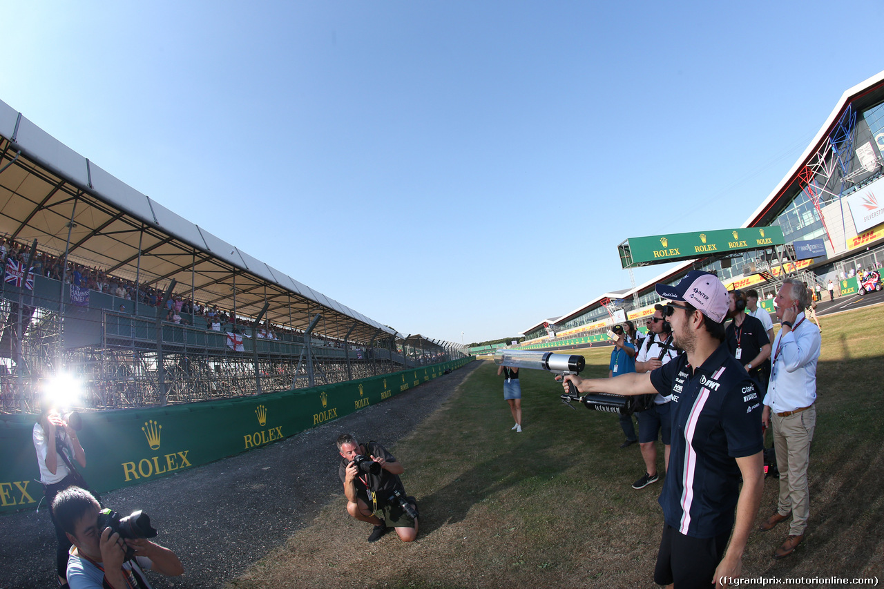 GP GRAN BRETAGNA, 05.07.2018- Sergio Perez (MEX) Sahara Force India F1 VJM11