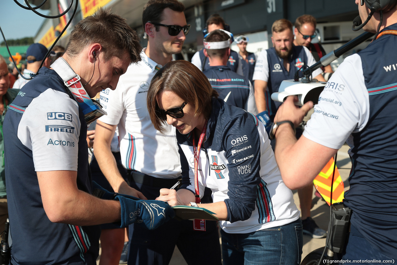 GP GRAN BRETAGNA, 05.07.2018- Claire Williams (GBR) Williams Deputy Team Principa
