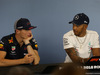 GP GRAN BRETAGNA, 05.07.2018- Giovedi' Official Fia press conference, Max Verstappen (NED) Red Bull Racing RB14 e Lewis Hamilton (GBR) Mercedes AMG F1 W09