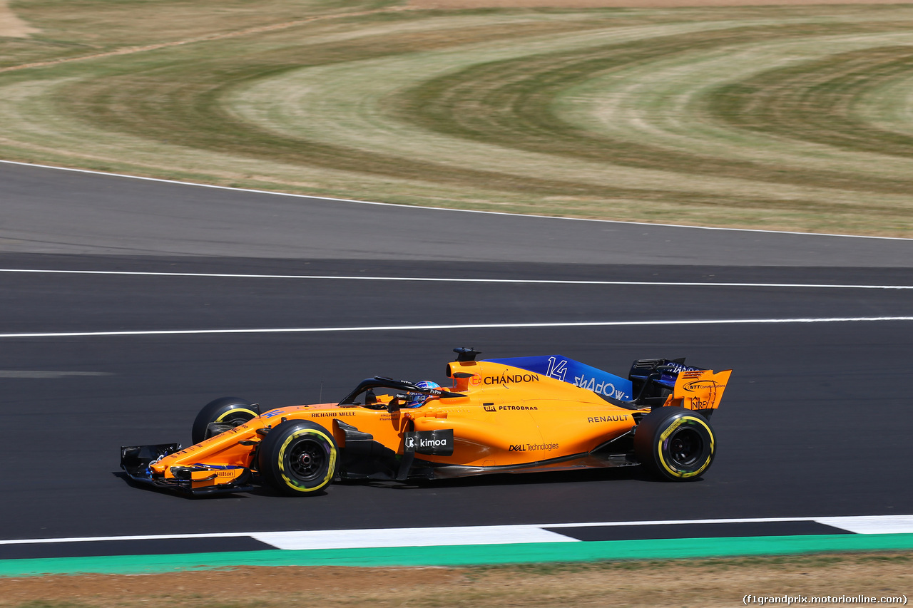 GP GRAN BRETAGNA, 06.07.2018- free Practice 1, Fernando Alonso (ESP) McLaren Renault MCL33