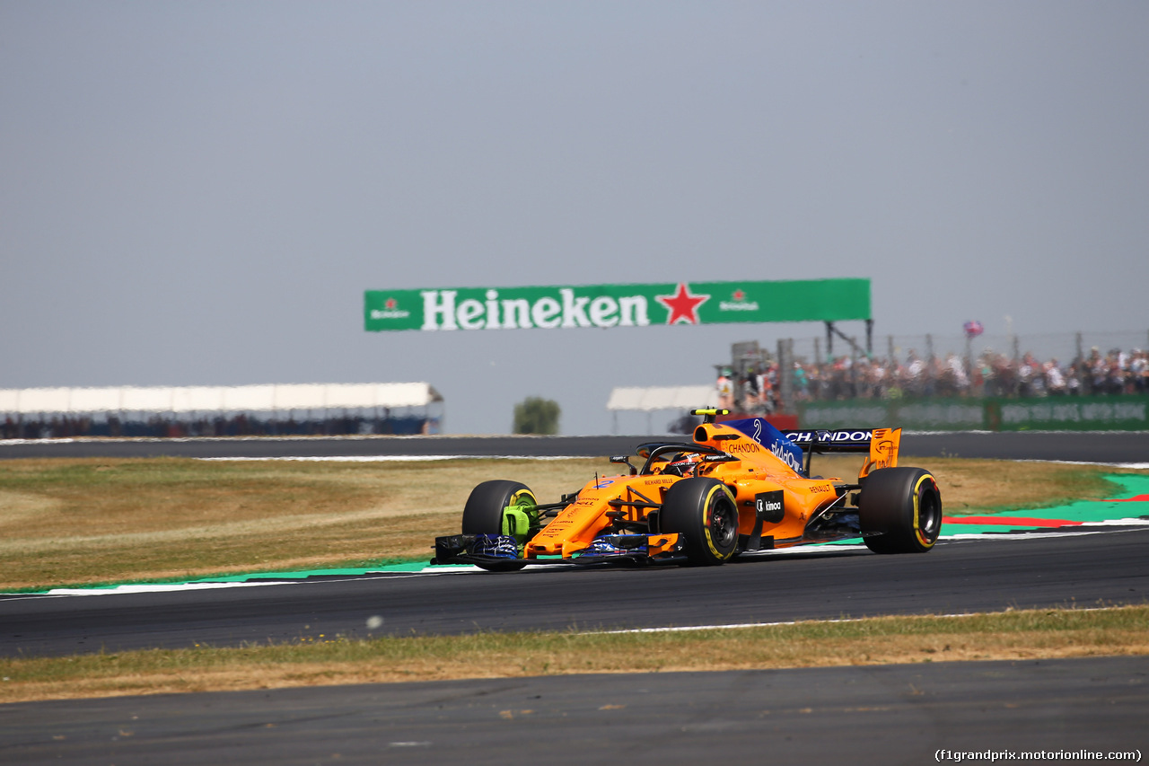 GP GRAN BRETAGNA, 06.07.2018- free Practice 1, Stoffel Vandoorne (BEL) McLaren MCL33