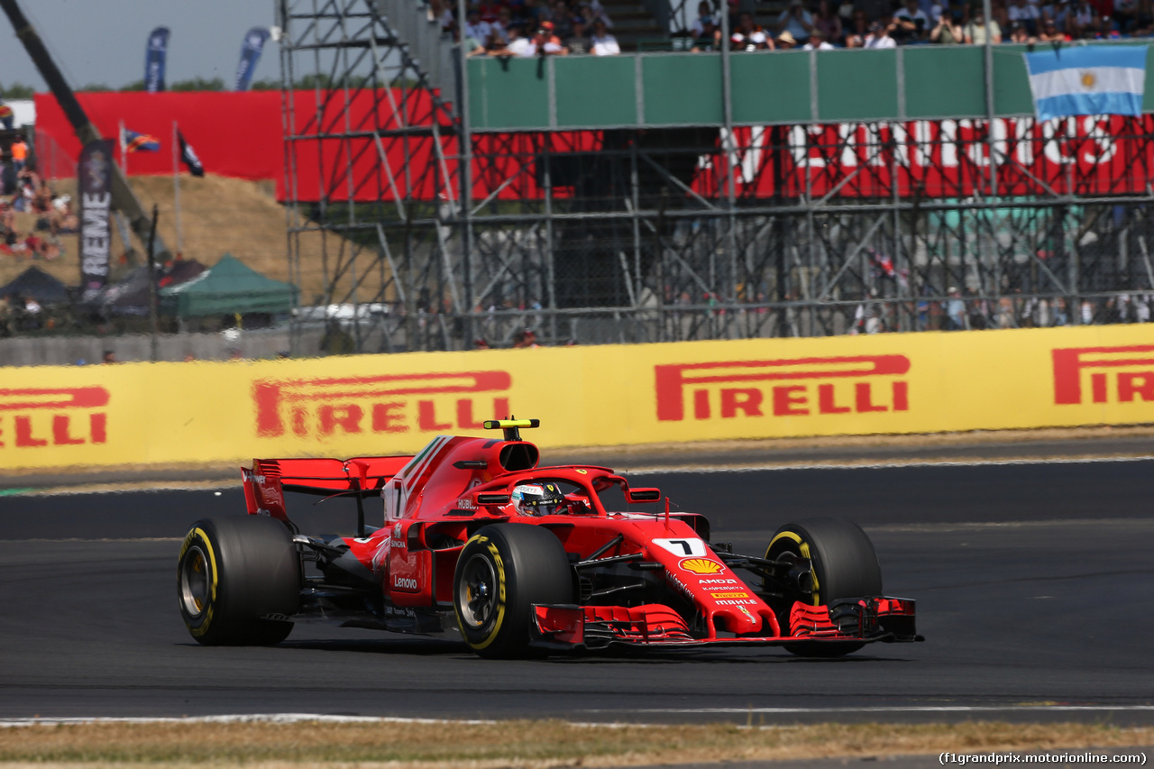 GP GRAN BRETAGNA, 07.07.2018- Free practice 3, Kimi Raikkonen (FIN) Ferrari SF71H