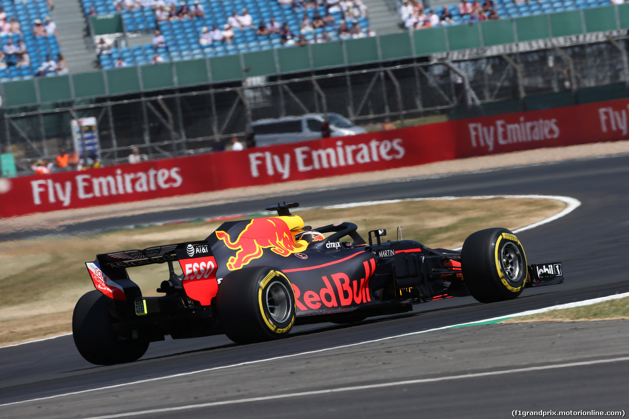 GP GRAN BRETAGNA, 07.07.2018- Free practice 3, Daniel Ricciardo (AUS) Red Bull Racing RB14