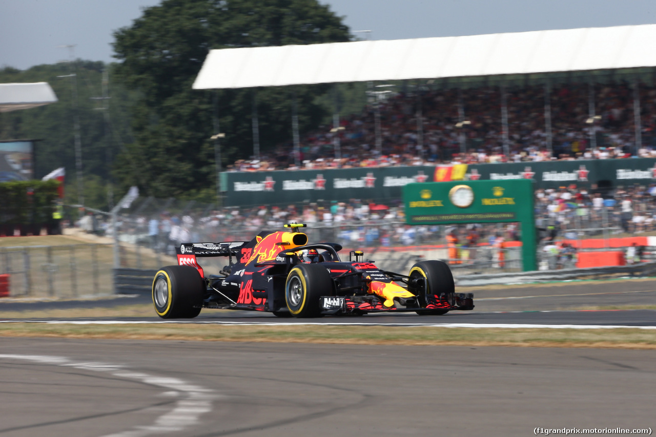 GP GRAN BRETAGNA, 07.07.2018- Free practice 3, Max Verstappen (NED) Red Bull Racing RB14