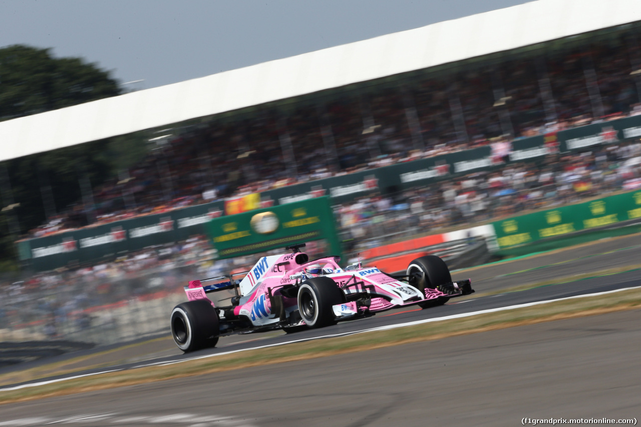 GP GRAN BRETAGNA, 07.07.2018- Free practice 3, Sergio Perez (MEX) Sahara Force India F1 VJM11