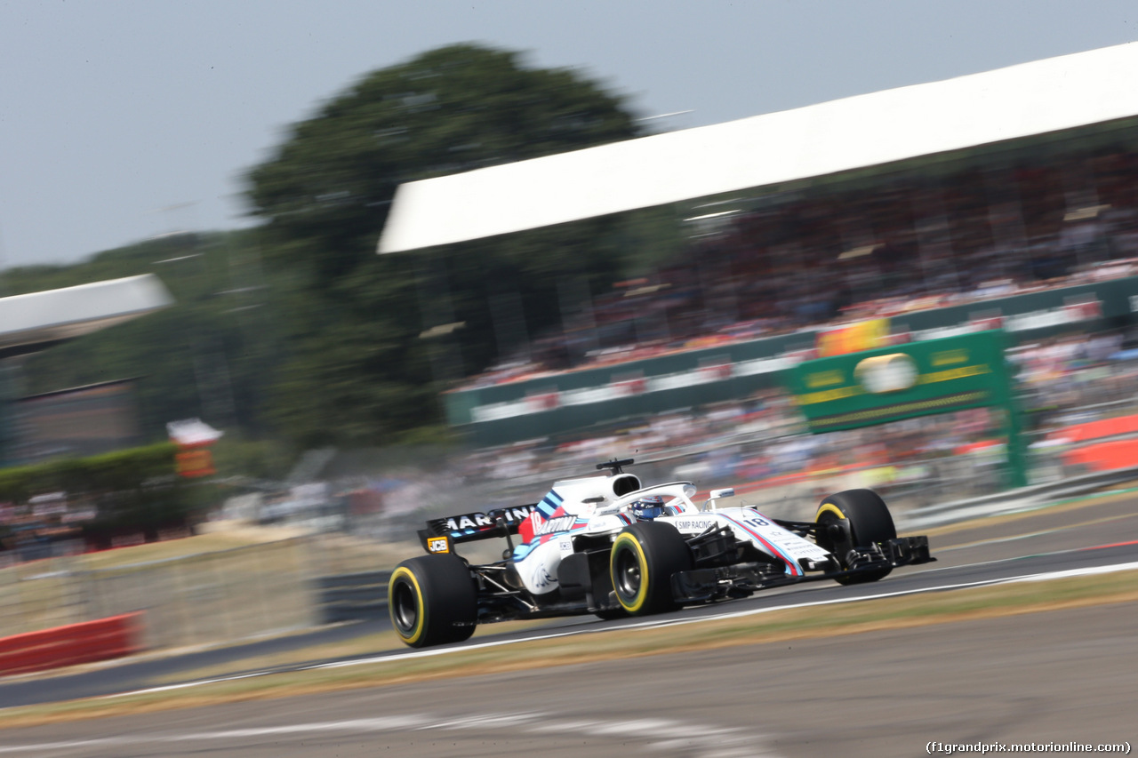 GP GRAN BRETAGNA, 07.07.2018- Free practice 3, Lance Stroll (CDN) Williams FW41