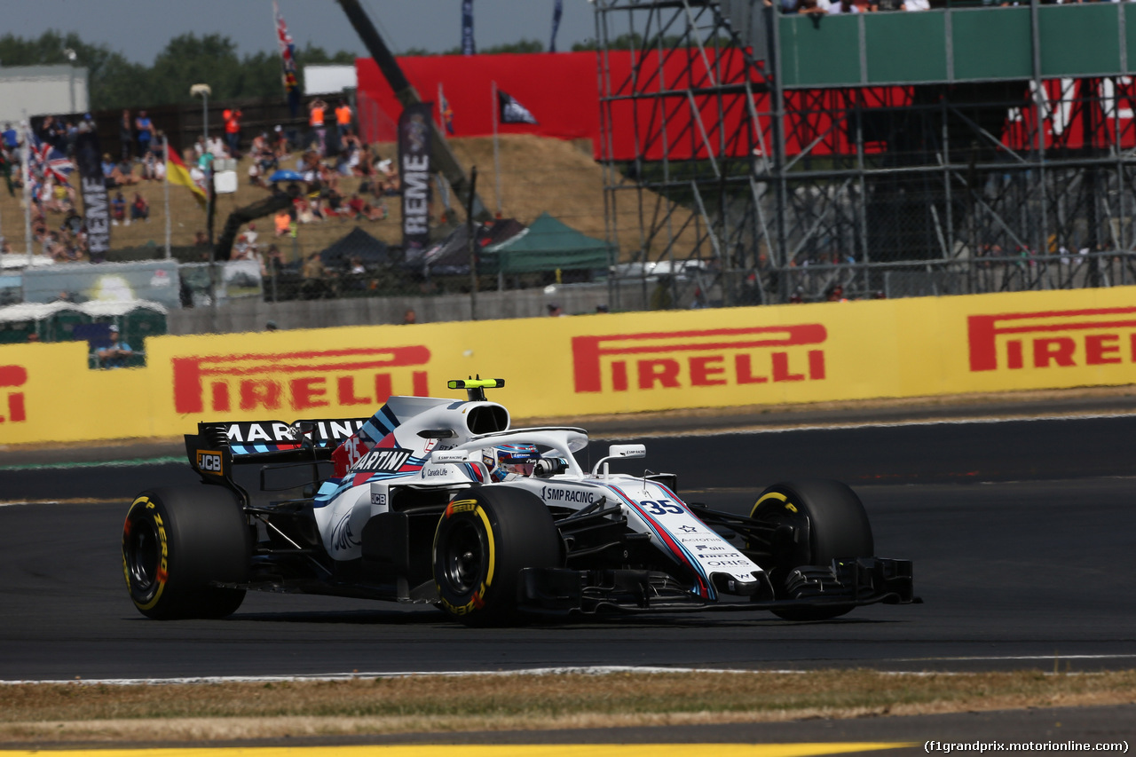 GP GRAN BRETAGNA, 07.07.2018- Free practice 3, Sergej Sirotkin (RUS) Williams F1 Team FW41