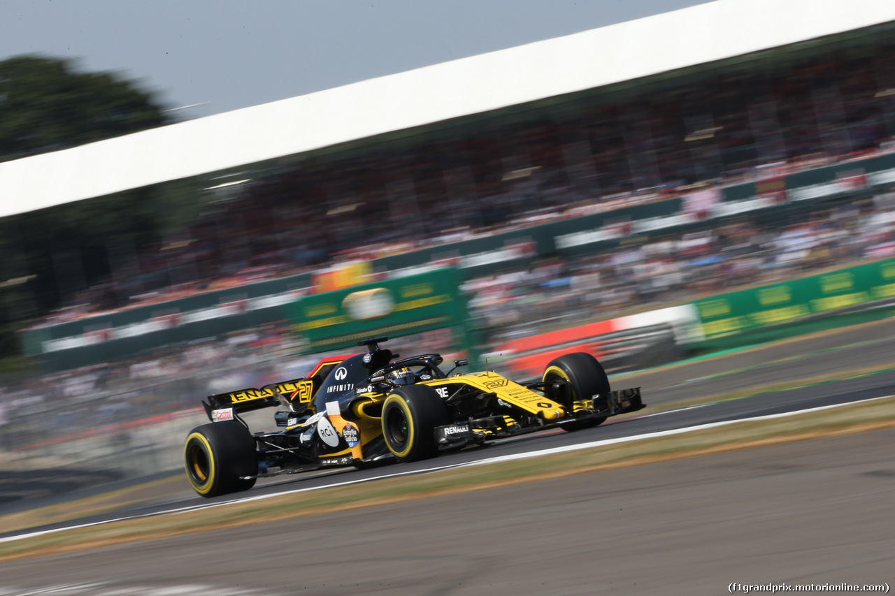 GP GRAN BRETAGNA, 07.07.2018- Free practice 3, Nico Hulkenberg (GER) Renault Sport F1 Team RS18