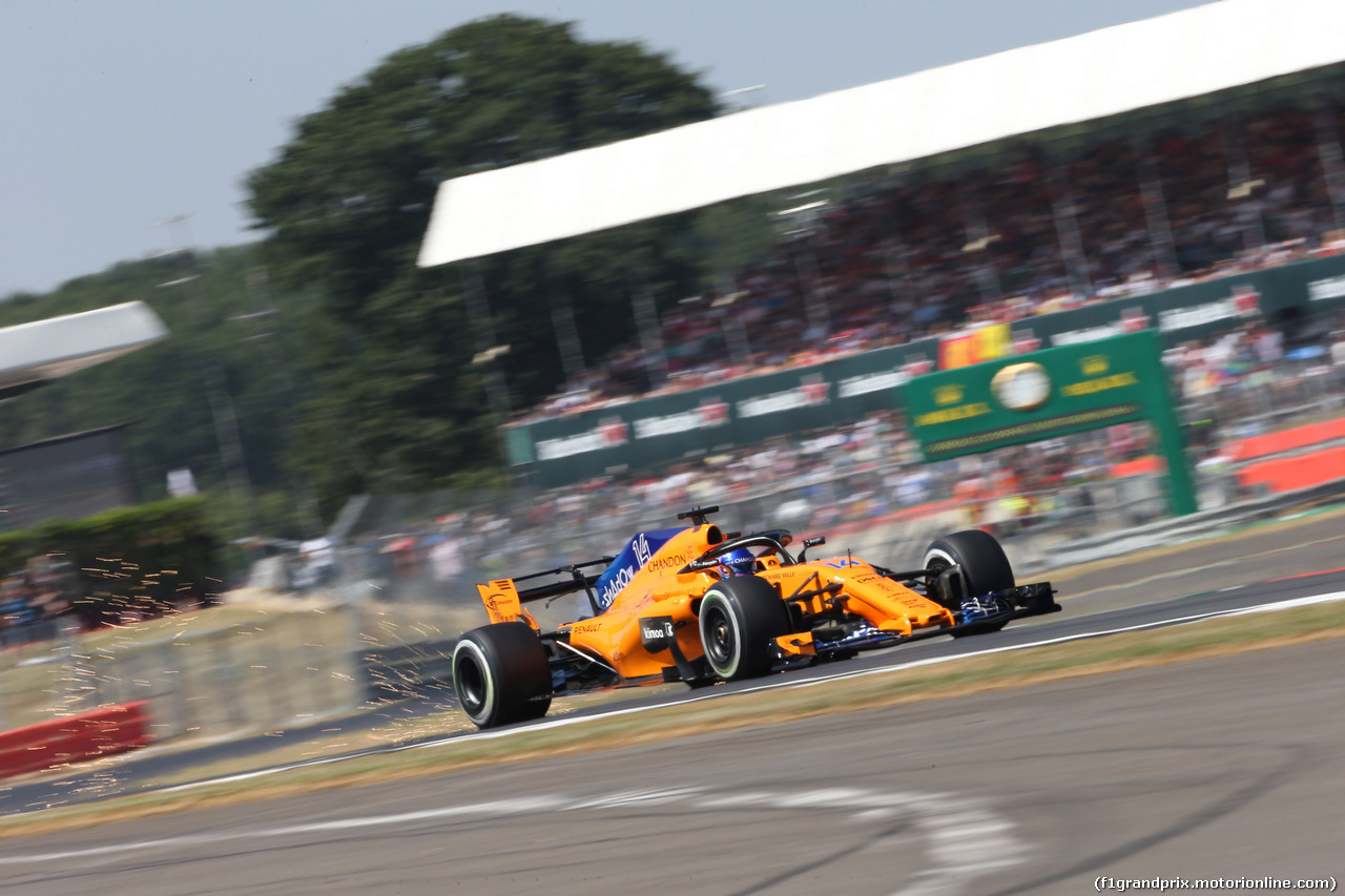 GP GRAN BRETAGNA, 07.07.2018- Free practice 3, Fernando Alonso (ESP) McLaren Renault MCL33