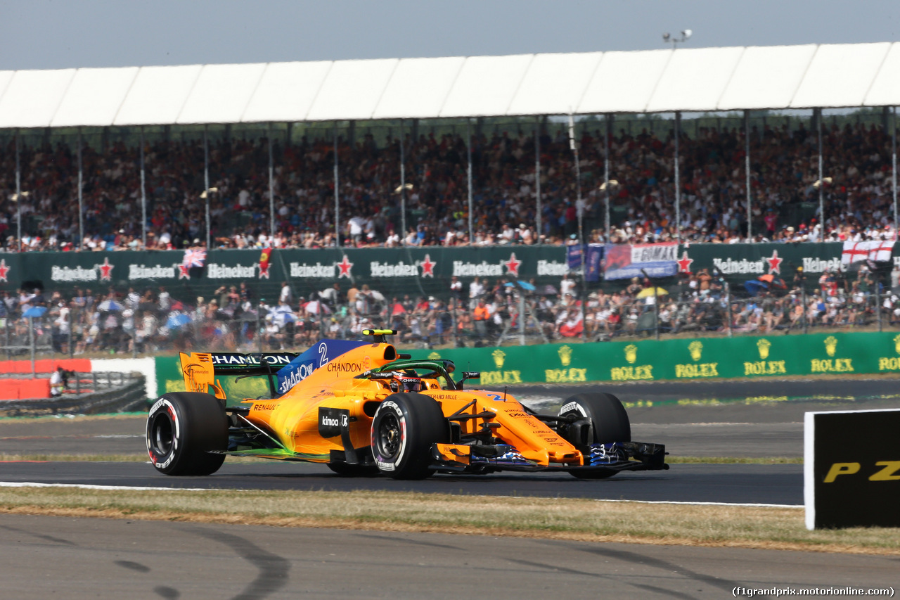 GP GRAN BRETAGNA, 07.07.2018- Free practice 3, Stoffel Vandoorne (BEL) McLaren MCL33