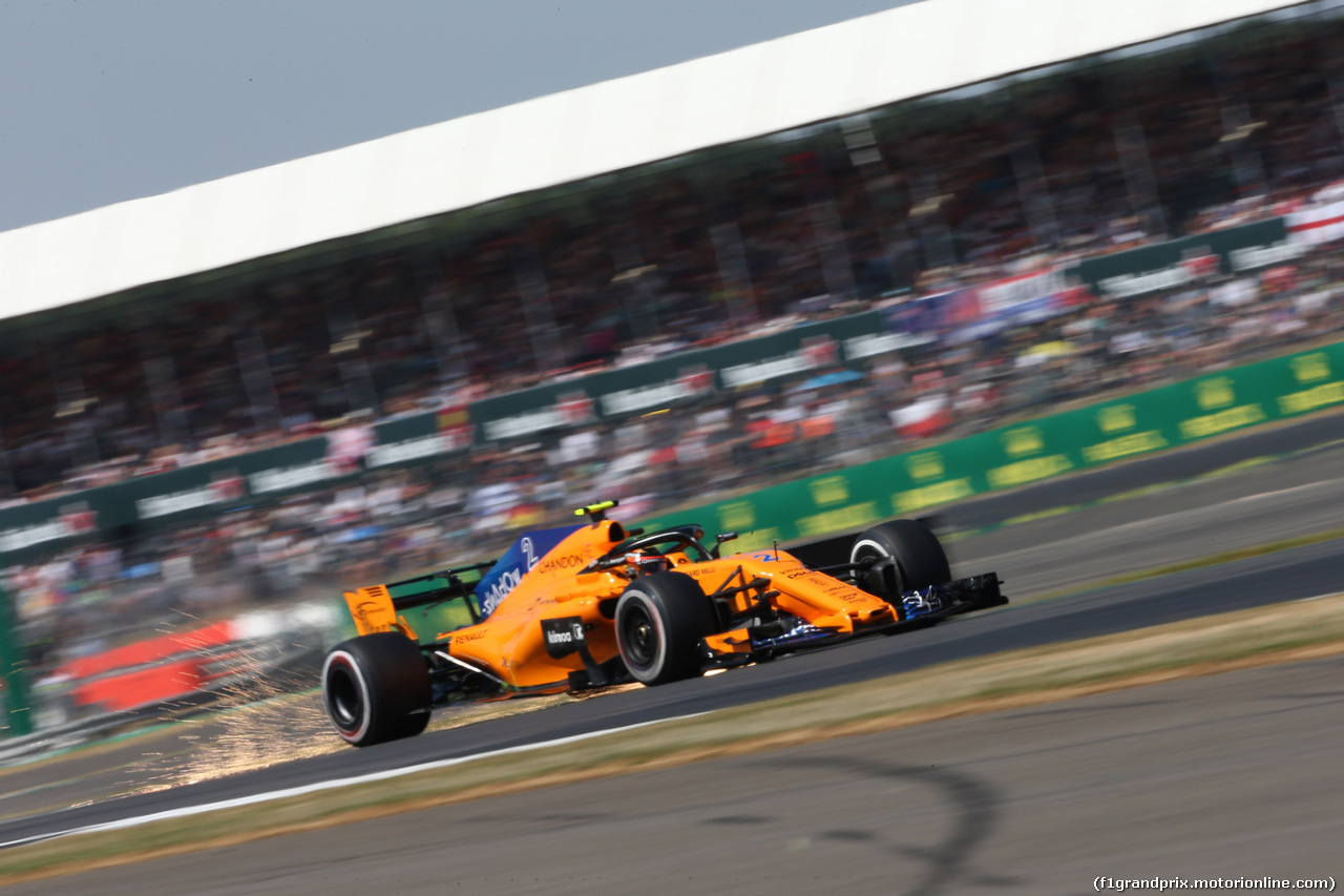 GP GRAN BRETAGNA, 07.07.2018- Free practice 3, Stoffel Vandoorne (BEL) McLaren MCL33